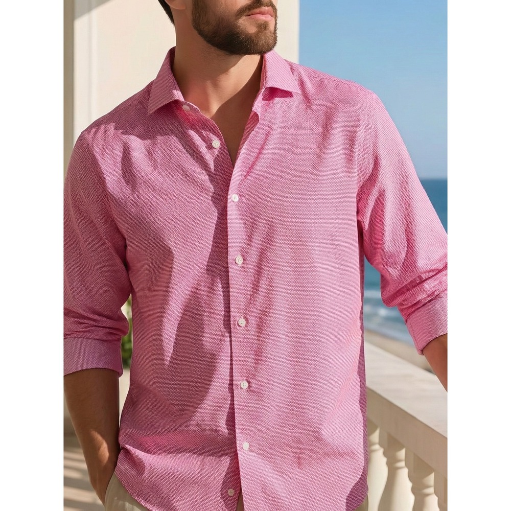 Lorenzo Uomo Long Sleeve Button Up Shirt Men's Large 16 1/2‎ 34/35